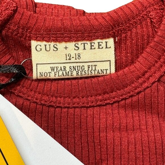 NWT Gus + Steel Cranberry Lounge Set 12/18 Months - Picture 3 of 4